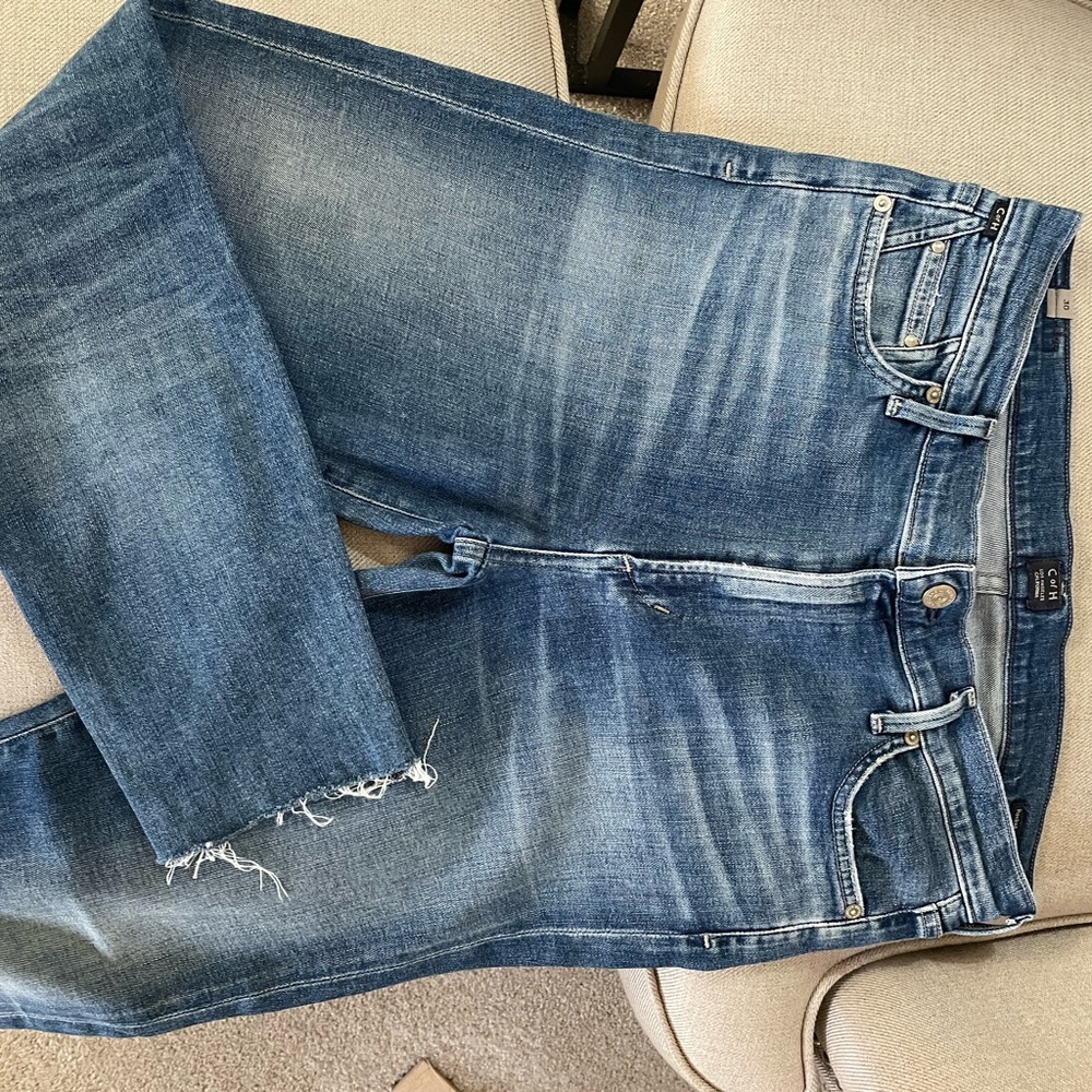 Citizens Of Humanity Blue Cropped Jeans